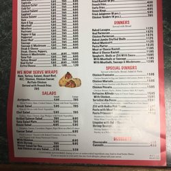 Menu back