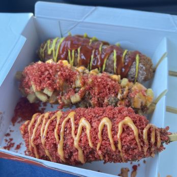 Two Hands Fresh Corn Dogs - Potato Dog Spicy Dog, American Classic Dog - Hot Dogs Near Me - Albuquerque, New Mexico