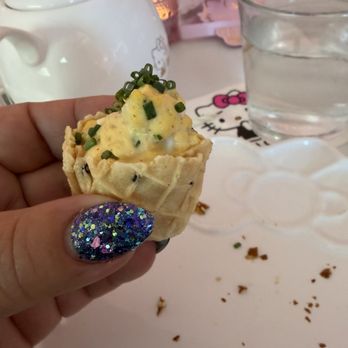 Hello Kitty Cafe - Egg salad cup - really delicious - Themed Cafes Near Me - Santa Clara, California
