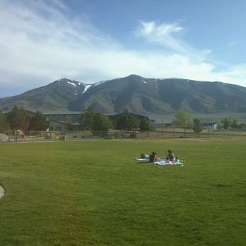 Silver Lake Park - View of Peavune and baseball field grass west of park - Parks Near Me - Reno, Nevada