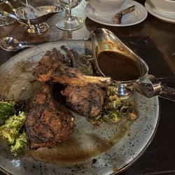 Jack Binion's Steak House Horseshoe Tunica - Lamb chops minus 2 and Brussels sprouts!
