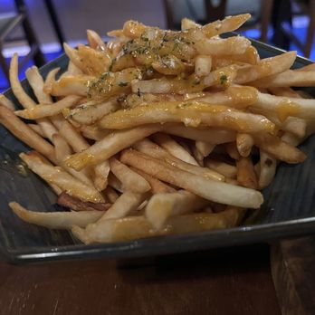 Kakushi Izakaya - Mentaiko Fries - pass! Not crispy and bottom layer lacking seasoning - Sushi Bars Near Me - Newark, California Kakushi Izakaya - Mentaiko Fries - pass! Not crispy and bottom layer lacking seasoning - Sushi Bars Near Me - Newark, California