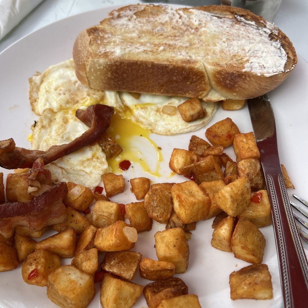 Bad Monkey - 2 eggs, bacon, breakfast potatoes, and challah bread - Burgers Near Me - Ocean City, Maryland
