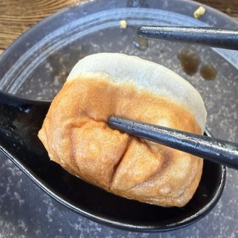 Dumpling Home - Pan fried pork bun was not crispy, or hot. See how soggy the crispy side is. - Dim Sum Near Me - San Francisco, California