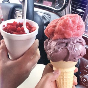 Sweet Firefly - Tigers blood snowcone and double scoop-- raspberry sorbet + belt line berry - Ice Cream & Frozen Yogurt Near Me - Richardson, Texas Sweet Firefly - Tigers blood snowcone and double scoop-- raspberry sorbet + belt line berry - Ice Cream & Frozen Yogurt Near Me - Richardson, Texas
