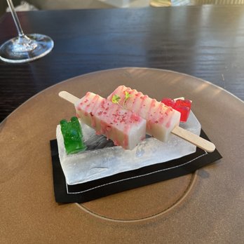Fenchurch Restaurant - Dessert - popsicles with bourbon gummies. - Modern European Near Me - London, XGL