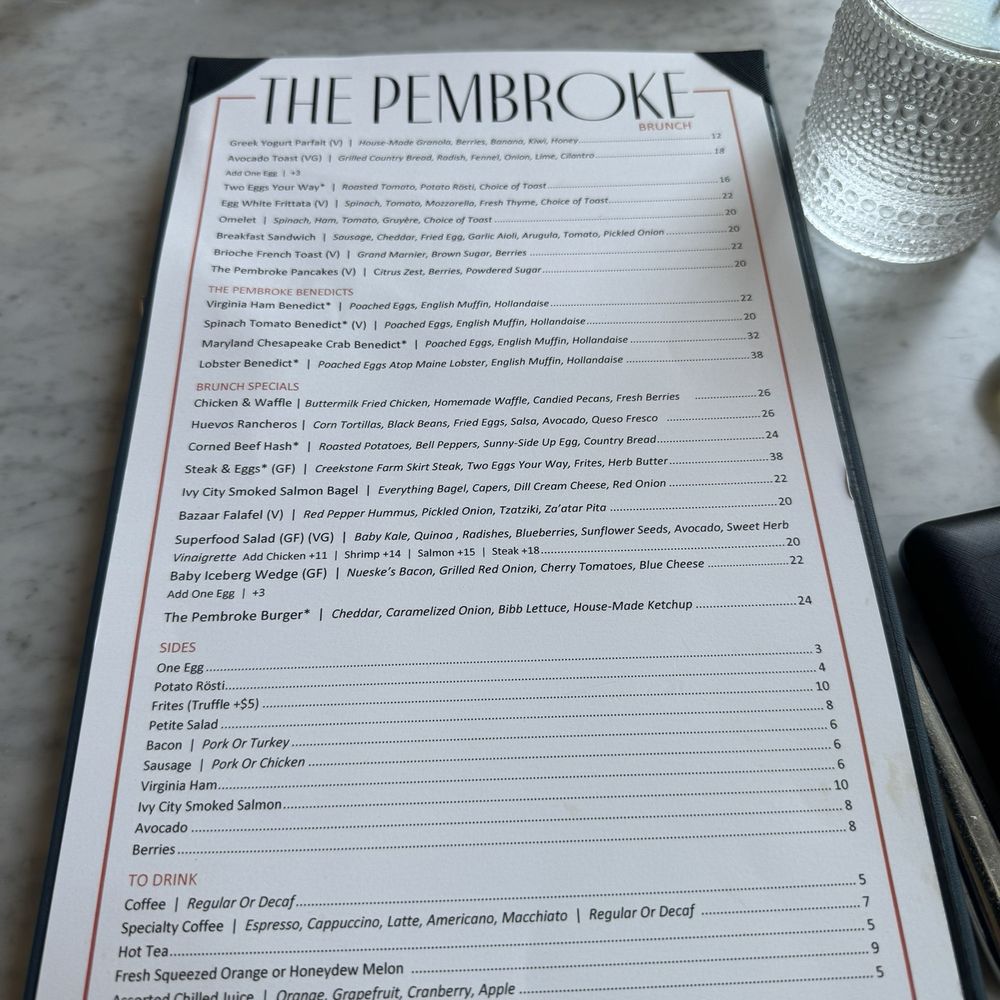 The Pembroke - Menu - New American Near Me - Washington, DC, District of Columbia The Pembroke - Menu - New American Near Me - Washington, DC, District of Columbia