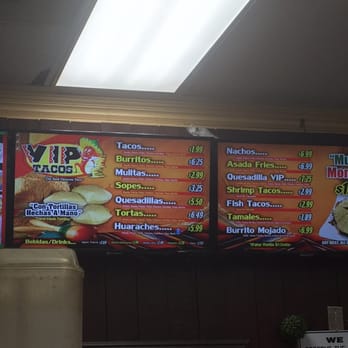 VIP Tacos - Menu - Tacos Near Me - Anaheim, California