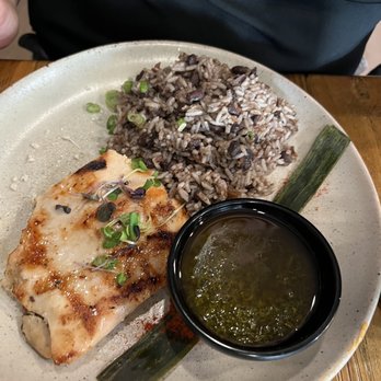 KOW Restaurant - America: Grilled chicken w/ congri and chimichurri - Comfort Food Near Me - Miami, Florida KOW Restaurant - America: Grilled chicken w/ congri and chimichurri - Comfort Food Near Me - Miami, Florida
