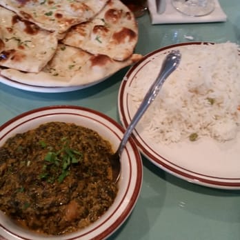 Maharajah India Cuisine - Lamb saag with rice and garlic naan - Indian Near Me - Rancho Cucamonga , California Maharajah India Cuisine - Lamb saag with rice and garlic naan - Indian Near Me - Rancho Cucamonga , California