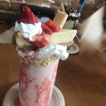 Boomtown Creamery - Strawberry cheese cake - Ice Cream & Frozen Yogurt Near Me - New Albany, Indiana Boomtown Creamery - Strawberry cheese cake - Ice Cream & Frozen Yogurt Near Me - New Albany, Indiana