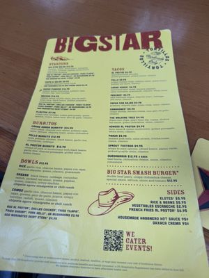 Menu photo 1 Big Star Chicago, IL