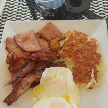 Granny’s Kitchen - 3 meat spread Comes with hashbrowns 2 eggs and a side...I got pancakes - Breakfast & Brunch Near Me - Oklahoma City, Oklahoma Granny’s Kitchen - 3 meat spread Comes with hashbrowns 2 eggs and a side...I got pancakes - Breakfast & Brunch Near Me - Oklahoma City, Oklahoma