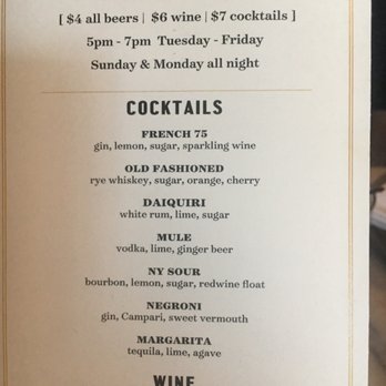 Eberly - HH 5-7 Tues -Fri - Bars Near Me - Austin, Texas