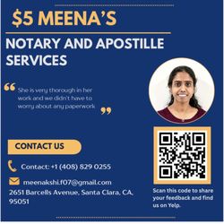Meena's Mobile Notary & Apostille Services