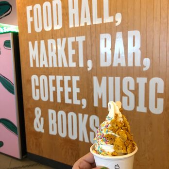 Seven Dials Market - Vanilla soft serve with honeycomb crumble (gluten free) and rainbow sprinkles - Public Markets Near Me - London, XGL Seven Dials Market - Vanilla soft serve with honeycomb crumble (gluten free) and rainbow sprinkles - Public Markets Near Me - London, XGL