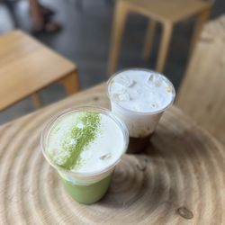 Bonsai Coffee & Bar - Cream Top Matcha Latte and Coconut Cream Vietnamese Coffee
