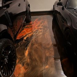 Bluff City Concrete - Decorative epoxy floor, finishing for garage