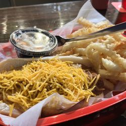 Chili Cheese Dog w/ fries (not so great)