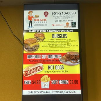 Nice Guys Burgers - 2026 June Menu - Halal Near Me - Riverside, California