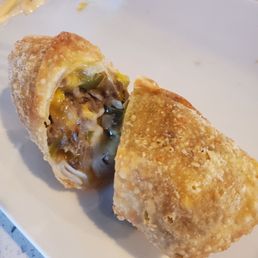 Cheese steak egg roll Cheese steak egg roll