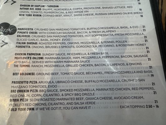 Menu photo 2 Pizzeria GM Homewood, AL