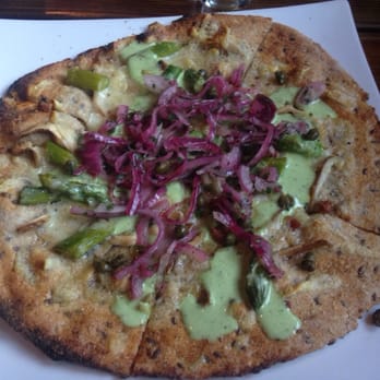 Bistro Roca - What is that!? A pizza with wild mushrooms and roasted asparagus and carmelized onions...dreamy! - Bars Near Me - Blowing Rock, North Carolina Bistro Roca - What is that!? A pizza with wild mushrooms and roasted asparagus and carmelized onions...dreamy! - Bars Near Me - Blowing Rock, North Carolina