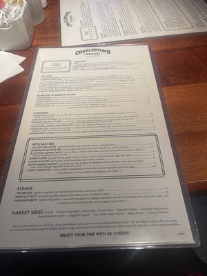 Menu photo 2 Charleston's Tulsa, OK