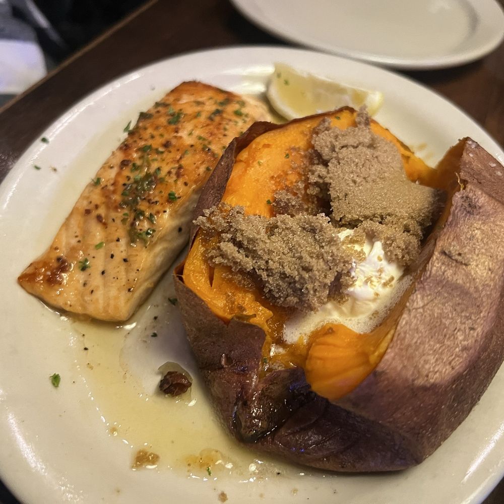 Grilled Salmon & Baked Sweet potato Grilled Salmon & Baked Sweet potato