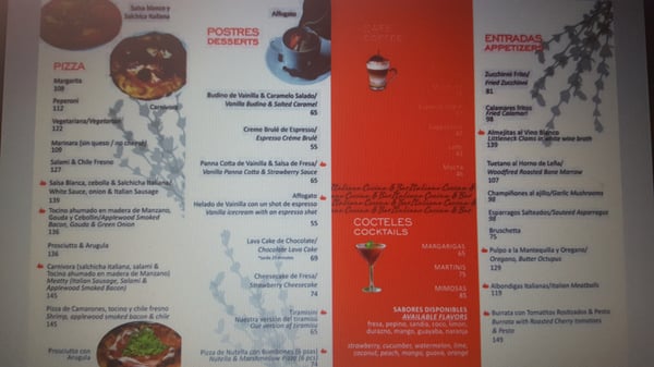 Menu photo 3 Italiano Cucina & Bar Mexicali, BCN Menu photo 3 Italiano Cucina & Bar Mexicali, BCN