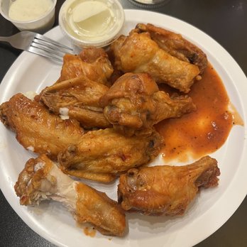 Grill 46 - Chicken wings with bones in. Spicy hot. - American Near Me - Durham, North Carolina Grill 46 - Chicken wings with bones in. Spicy hot. - American Near Me - Durham, North Carolina