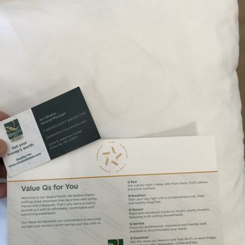 Quality Inn Kirksville - Blood stain on pillows. Manager's card who gets mad from complaints - Hotels Near Me - Kirksville, Missouri Quality Inn Kirksville - Blood stain on pillows. Manager's card who gets mad from complaints - Hotels Near Me - Kirksville, Missouri