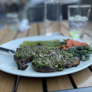 Caroline - Ribeye, asparagus, roasted tomatoes. Perfectly grilled medium-rare. - Bakeries Near Me - Austin, Texas Caroline - Ribeye, asparagus, roasted tomatoes. Perfectly grilled medium-rare. - Bakeries Near Me - Austin, Texas