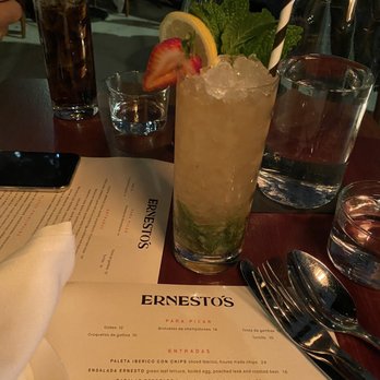 Ernesto’s - Strawberry cucumber mint cocktail. Delicious - Basque Near Me - New York, New York Ernesto’s - Strawberry cucumber mint cocktail. Delicious - Basque Near Me - New York, New York