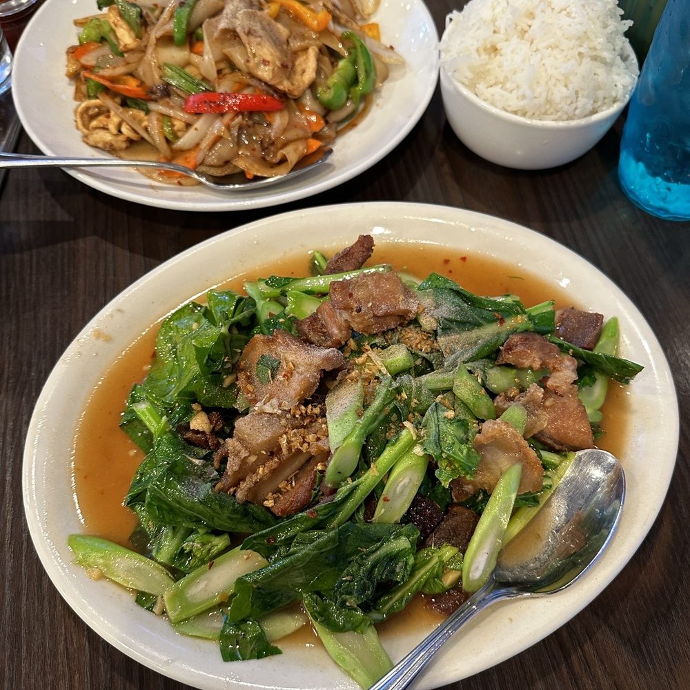 Lucky's Thai Pantry - Chinese broccoli & Crispy pork - Thai Near Me - Orange, California Lucky's Thai Pantry - Chinese broccoli & Crispy pork - Thai Near Me - Orange, California