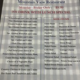Part of the menu