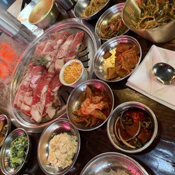 Hobak Korean BBQ - Beef belly on grill - Korean Near Me - Las Vegas, Nevada