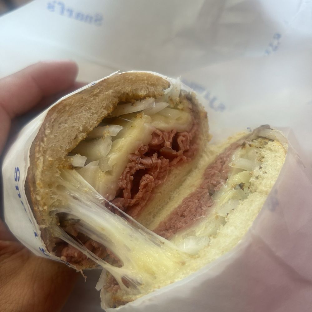 French Dip w/ Roast Beef, Swiss & Provolone Cheese French Dip w/ Roast Beef, Swiss & Provolone Cheese