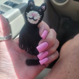 My beautiful pink nails. Thank you Tina. My beautiful pink nails. Thank you Tina.