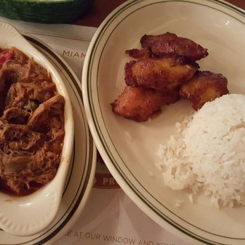 La Carreta - Ropa Vieja with white rice and plantains. - Cuban Near Me - Miami, Florida La Carreta - Ropa Vieja with white rice and plantains. - Cuban Near Me - Miami, Florida
