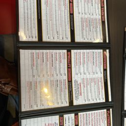 menus on a table