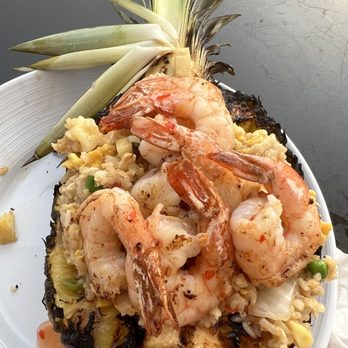 Bowleys On The Bay - Shrimp with fried rice in a pineapple - New American Near Me - Middle River, Maryland