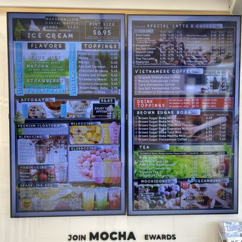 Mocha - Menu - Ice Cream & Frozen Yogurt Near Me - Aurora, Colorado
