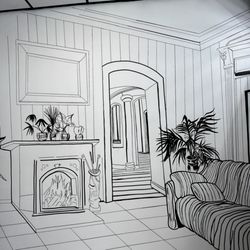 Kam’s Art Painting - Custom interior wall 2d design by @kam.s.art