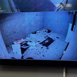 The Rage Room - They offered 80+ bottles, 2 brand new TV's, a bunch of car doors, pictures, pottery, mugs, bottles, mirrors, and windows.