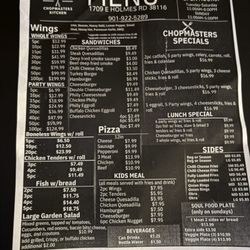 Chopmasters Kitchen - Recent daily menu as of Sept, 28 2025! Soul Sunday menu is different but price is the same