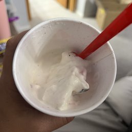 My strawberry chocolate blizzard had virtually no strawberries or chocolate.