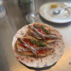 Perla Oyster Bar - Anchovy toast