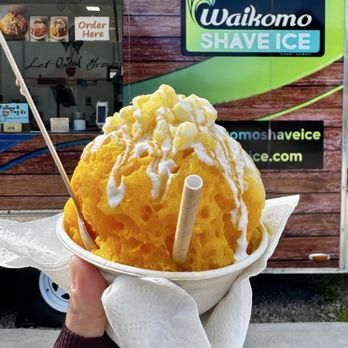 Waikomo Shave Ice - Calamansi and mango - Shaved Ice Near Me - Kalaheo, Hawaii Waikomo Shave Ice - Calamansi and mango - Shaved Ice Near Me - Kalaheo, Hawaii