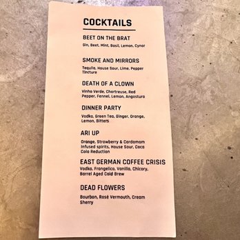 Alice - Menu - Bars Near Me - Cincinnati, Ohio